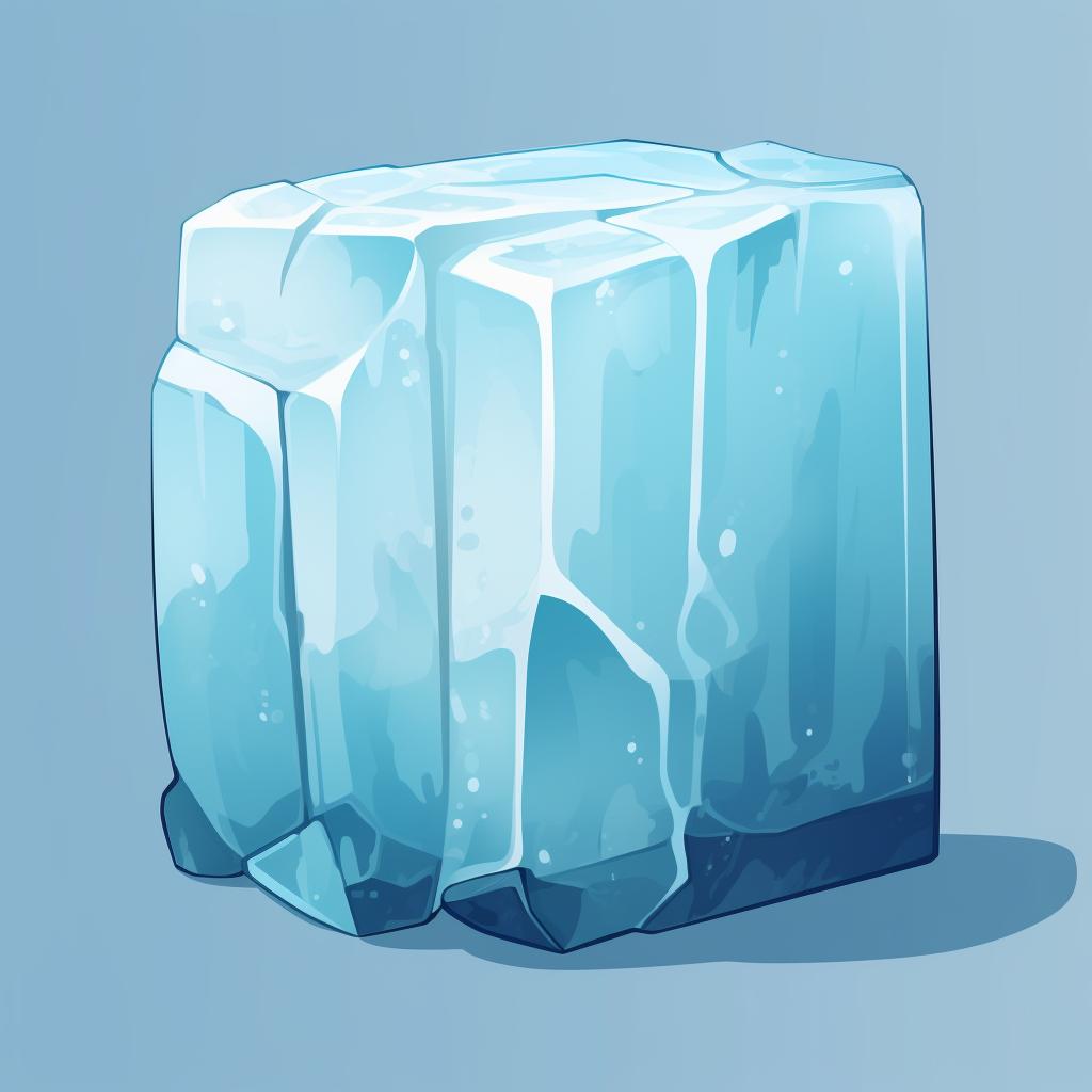 Large clear block of ice